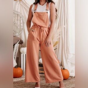 Orange Sherbet Wide Leg Overall Jumpsuit – NWT – Size XL (Last One!)